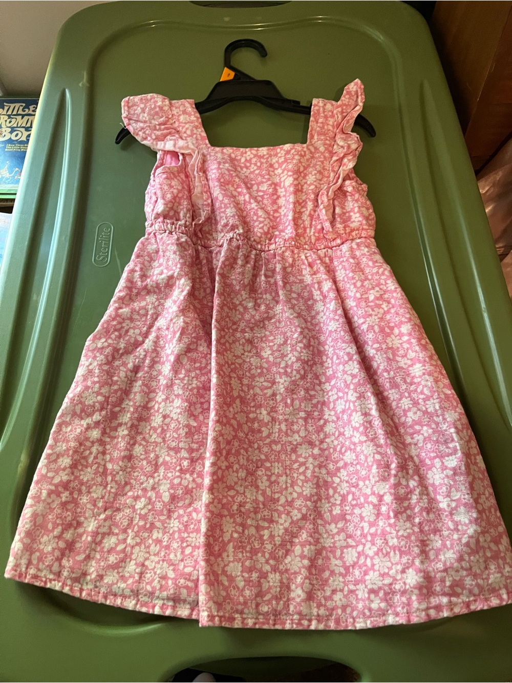 Cat & Jack Pink Floral Ruffle Strap Dress